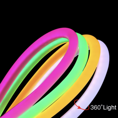 360 Round Tube LED Neon Light Rope 220V 2835 120LEDs/m Flexible Neon Strip - 图片 12